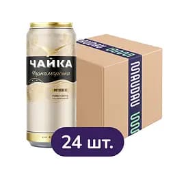 Упаковка пива Чайка Черноморская светлого 4.5% 12 л ж/б (0.5 л х 24 шт.)