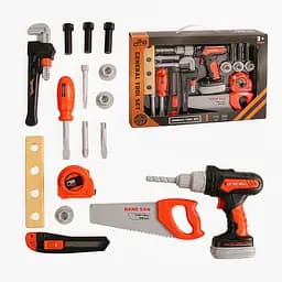 Набор инструментов 778-22, 17 элементов, автоматический шуруповерт, на батарейках, аксессуары, в коробке (6967068401412)