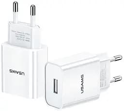 Мережевий зарядний пристрій Usams US-CC075 T18 з USB-портом 2.1A білий (6958444968049) - мініатюра 2