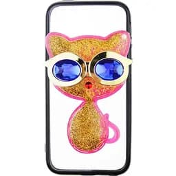 Чохол-накладка Toto TPU Case Decorative Stones IPhone 5/5S/SE Cat Pink