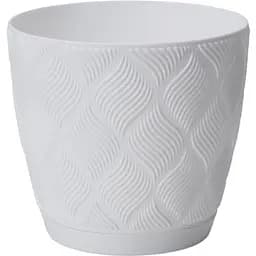 Горщик для квітів Form-Plastic Flow-13 з підставкою 1.14 л білий (5010-011)