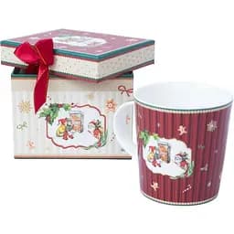 Чашка новорічна Magic Christmas R33350 фарфорова у подарунковій коробці 320 мл Червона