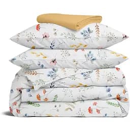 Комплект постільної білизни Cosas Botanic charm CS3 Сімейний білий (BotanicCharm_El180x30-11Honey_160x2)