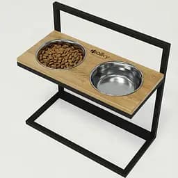 Hollky Flex L — регульовані миски на підставці для великих собак (2 × 1.8 л)