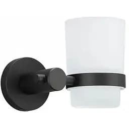 Склянка з тримачем Frap скло чорний/нержавіюча сталь F30206 1/40 чорний матовий