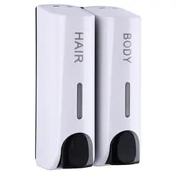 Дозатор рідкого мила HOTEC 13.202 настінний 350 мл білий для санвузла та кухні натискний