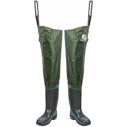 Водеры Lemigo 986 Nylon высокие рыбацкие с глубоким протектором зеленые размер 42