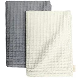 Набір рушників Cosas Cube White & Waffle Grey 2 шт. (SetTowel_95-SqWhite_130-Grey)