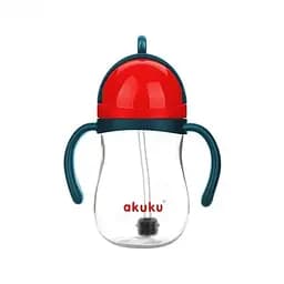 Поїльник-непроливайка з ручками та трубочкою Akuku A0164 280 мл Червоний (2000990587077)