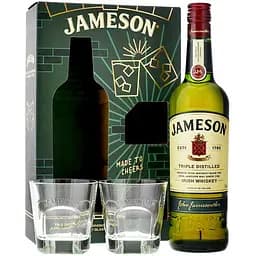 Уценка. Набор Виски Jameson Irish Whiskey 40%, 0,7 л + 2 бокала (304763)