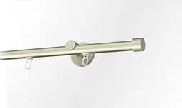 Карниз для штор однорядный стеновой импрессионный Аресто Сатин комплект Заглушка 400 см