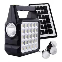 Портативная станция GDTimes GD-105 на солнечной батарее с фонарем с 3-мя лампочками с функцией Power Bank