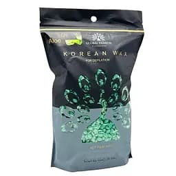 Горячий плёночный воск в гранулах Global Fashion Korean Aloe 1000 г воск для депиляции лица и тела
