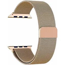 Универсальный ремешок для смарт-часов DK Milanese Loop Magnetic для Apple Watch Metallic Band 38/40/41mm Gold + адаптер [112494]