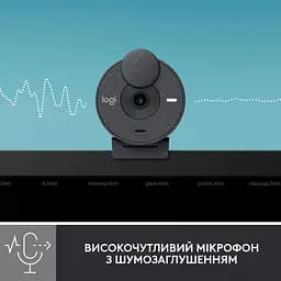 Веб-камера Logitech Brio 300 Full HD Graphite (960-001436) - мініатюра 4