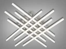 Стильна стельова LED люстра для кабінету Diasha 7012NEW HR хром 68 см 136W з пультом - мініатюра 3