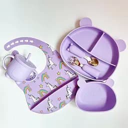 Набір дитячого посуду Ведмедики BPR img_e5440 ведмедик залізо Y2 Pastel Lilac - мініатюра 1