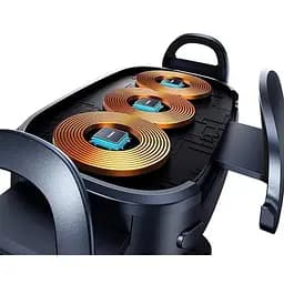  Автотримач із бездротовою зарядкою Baseus LightChaser Series Triple-Coil Wireless Charging Electric Car Mount Cluster Black - мініатюра 5