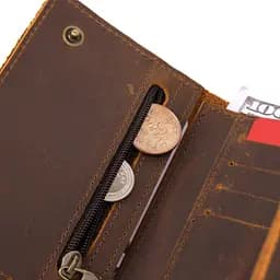 Портмоне унісекс з ланцюжком матове Vintage 11х8х2,2 см acs0016976 - мініатюра 4