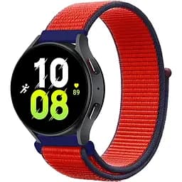 Ремінець нейлоновий на липучці для смарт-годинника BeWatch Samsung 20 мм Оранжево-червоний (1011359.1UW)