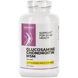 Комплексний хондропротектор Progress Nutrition Glucosamine Chondroitin MSM Complex, 120 таблеток