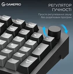 Клавиатура игровая механическая GamePro MK-305-BK Asgard Drakkar Keychron Super Red Switch Bluetooth 5.2/2.4 ГГц/USB Black - мініатюра 14