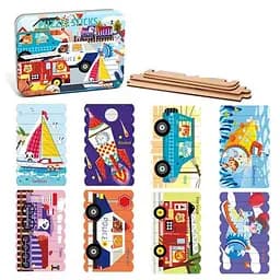 Деревянная игра С 47009 Транспорт, пазлы-палочки двухсторонние, в коробке (6900067470096)