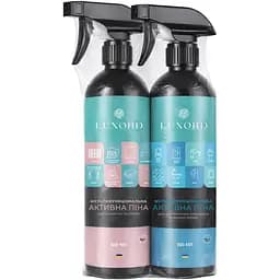 Набір універсальних засобів для миття та чищення Luxord Мультифункціональні активні піни для сантехнічних поверхонь та для чищення різних типів поверхонь 2 шт. х 0.5 л