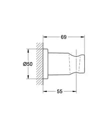 Тримач ручного душу Grohe Rainshower 27074DC0 Нержавіюча сталь - мініатюра 2