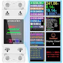 Лічильник електроенергії Atorch GR2PWS 100A Tuya Wi-Fi на DIN-рейку двотарифний - мініатюра 4