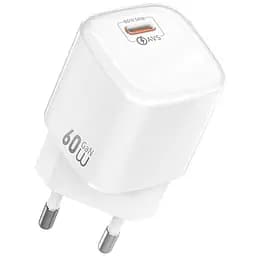Мережевний зарядний пристрій WIWU G037 Jelly PD60W GaN 1USB-C White