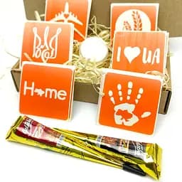 Набір для біо-тату Я люблю Україну - хна Fresh Tattoo set-i-love-ukraine-henna - мініатюра 2
