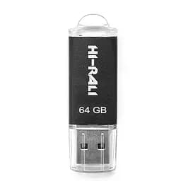 Флеш-накопичувач USB 64GB Hi-Rali Rocket Series Black (HI-64GBVCBK) - мініатюра 2