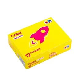 Фарби гуашеві "Малюки" ГАММА'UA 100203, 12 кольорів 10 мл