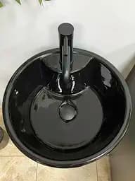 Умивальник підлоговий VBI Bolonia black glossy VBI-019018, Чорний - мініатюра 3