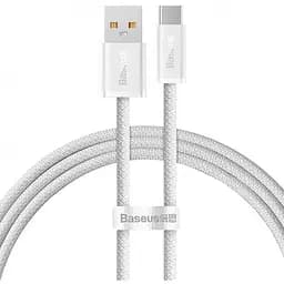 Кабель Baseus Dynamic Series Fast Charging Data Cable USB to Type-C 100W 1 м Білий
