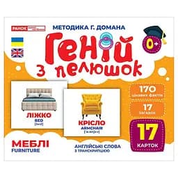 Набор развивающих карточек Гений с пеленок "Мебель" Ранок 10107207, 17 карточек