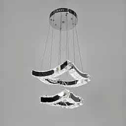 Елегантна кришталева люстра на 2 яруси 28+20 см | Арт. (T) C 206/2 (300+200) | Line F