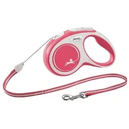 Рулетка-поводок для собак Flexi New Comfort S шнур 8 м до 12 кг красная