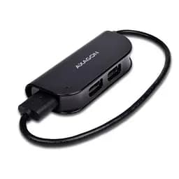 Концентратор Axagon USB 2.0 to 4xUSB 2.0 0.2m black (HUE-X4B) - мініатюра 3