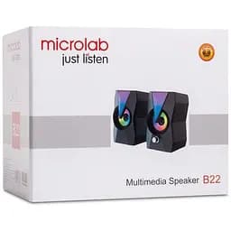 Акустична система MICROLAB 2.0 B-22,USB Black - мініатюра 3