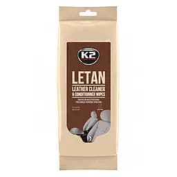 Вологі серветки для очищення шкіряної оббивки K2 Letan Leather Cleaner&Conditionner Wipes (K210)
