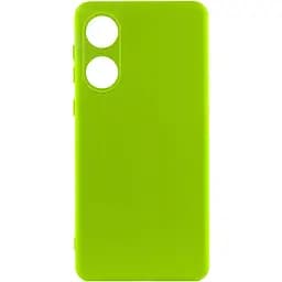 Чохол Silicone Cover Lakshmi Full Camera (A) для Oo A78 4G Салатовий / Neon Green