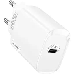 Зарядное устройство Usams T39 Single Port US-CC131 1Type-C 20W белый