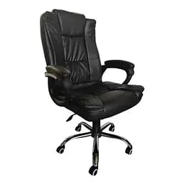 Офисное кресло на колесах экокожа Черный (368160)