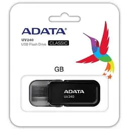 USB флеш накопичувач ADATA 32GB UV240 Black USB 2.0 (AUV240-32G-RBK) - мініатюра 3