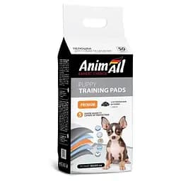 Пелюшки AnimAll Puppy Training Pads для собак і цуценят з активованим вугіллям 60×60 см 50 шт