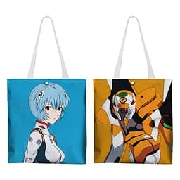 Шопер эко-сумка Евангелион Рей Аянами Evangelion Rei Ayanami 33 х 37 см двухсторонний