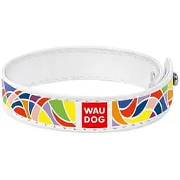 Ошейник для собак Waudog Glamour кожаный с QR паспортом, без украшений, XS, Ш 9 мм, Дл 19-25 см