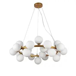 Люстра стельова Levistella 7841019-25 DDG+WH, G9, 25W, золото, метал+скло, сучасний стиль